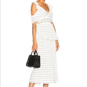 Self-Portrait stripe ruffle dress brand new